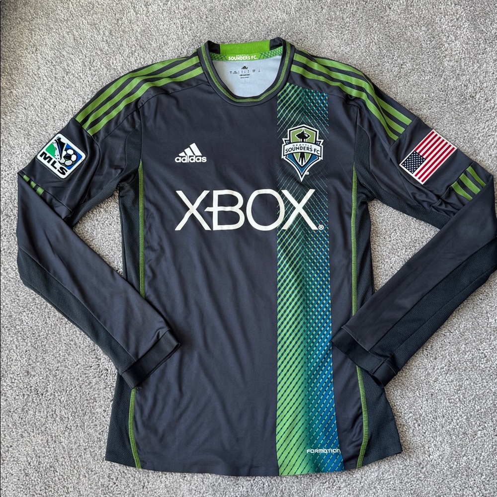 Seattle Sounders FC Jersey Mens Small Adidas Xbox Soccer Long Sleeve